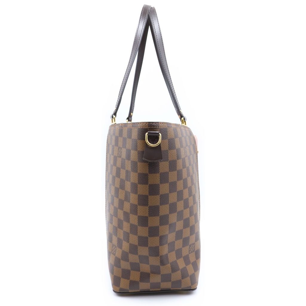 Louis Vuitton Damier Jersey Magnolia Tote Shoulder Bag Leather Brown Pink — view 3
