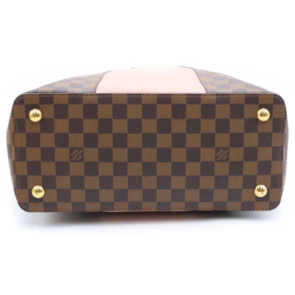 Louis Vuitton Damier Jersey Magnolia Tote Shoulder Bag Leather Brown Pink — view 4