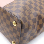 Louis Vuitton Damier Jersey Magnolia Tote Shoulder Bag Leather Brown Pink — view 5