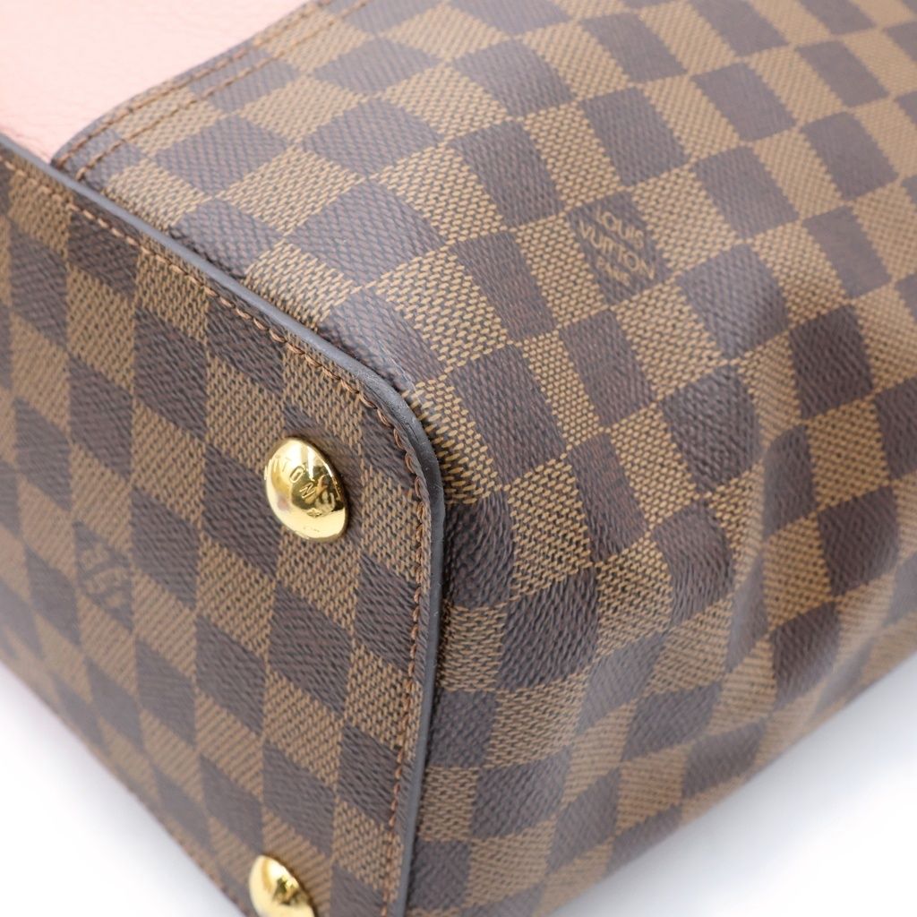 Louis Vuitton Damier Jersey Magnolia Tote Shoulder Bag Leather Brown Pink — view 5