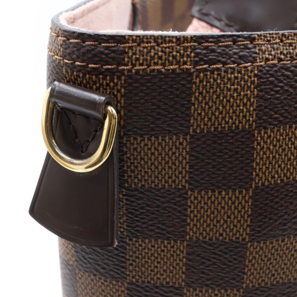 Louis Vuitton Damier Jersey Magnolia Tote Shoulder Bag Leather Brown Pink — view 7