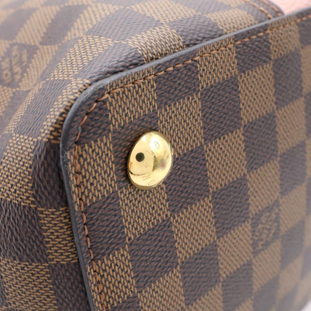 Louis Vuitton Damier Jersey Magnolia Tote Shoulder Bag Leather Brown Pink — view 6