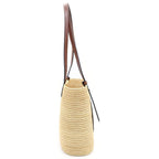 Loewe Anagram Square Basket Bag Small Raffia Leather Beige Brown — view 3