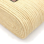 Loewe Anagram Square Basket Bag Small Raffia Leather Beige Brown — view 5