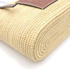 Loewe Anagram Square Basket Bag Small Raffia Leather Beige Brown — view 6