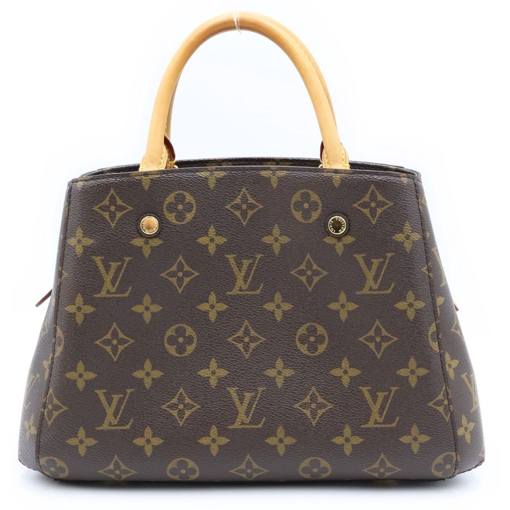 Louis Vuitton Monogram Montaigne BB Leather 2-Way Shoulder Bag Brown
