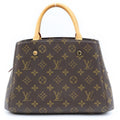 Louis Vuitton Monogram Montaigne BB Leather 2-Way Shoulder Bag Brown