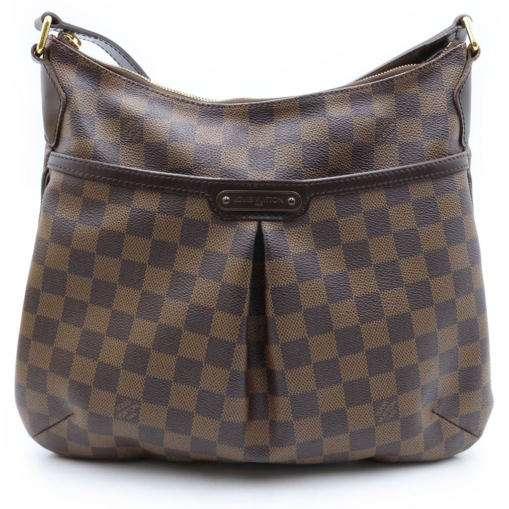Louis Vuitton Damier Bloomsbury PM Shoulder Bag Brown Leather Gold