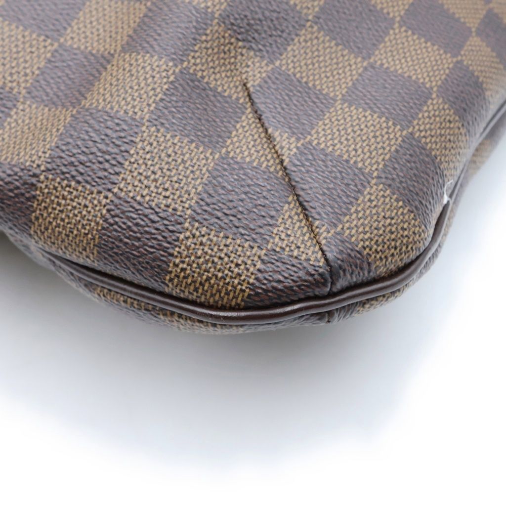 Louis Vuitton Damier Bloomsbury PM Shoulder Bag Brown Leather Gold — view 5