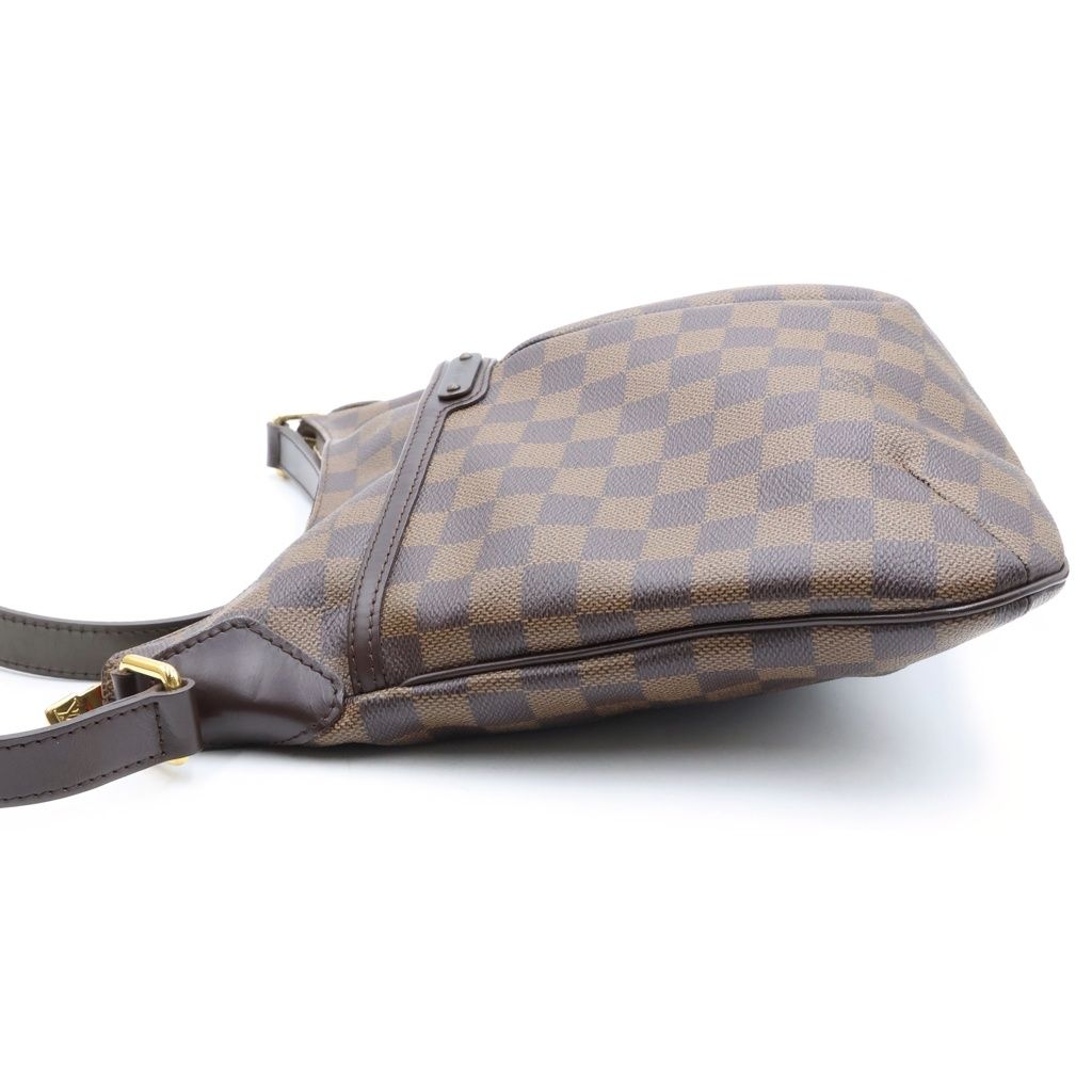 Louis Vuitton Damier Bloomsbury PM Shoulder Bag Brown Leather Gold — view 3