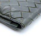 Bottega Veneta Intrecciato Wallet Card Case Leather Khaki — view 6