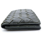 Bottega Veneta Intrecciato Wallet Card Case Leather Khaki — view 3
