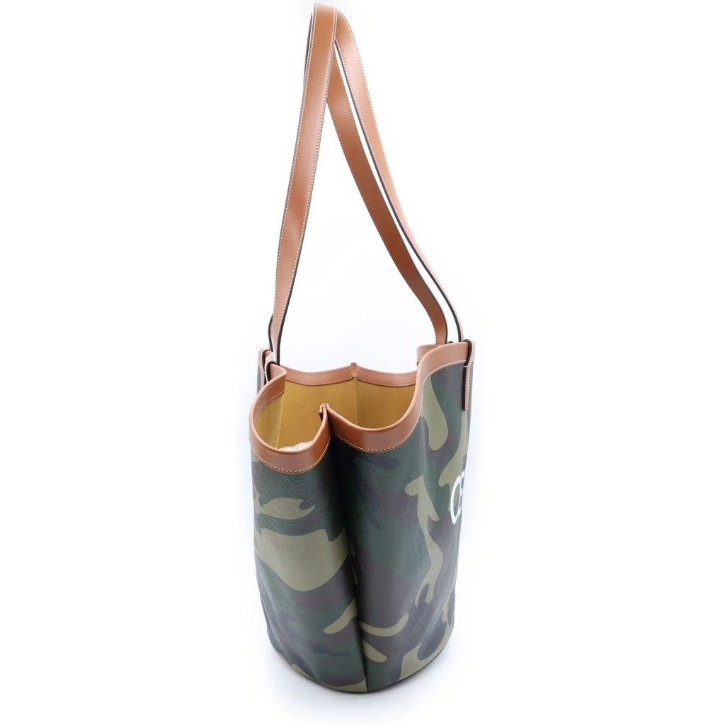 Celine Couffin Large Camouflage Pattern Shoulder Bag Tote Khaki Brown — view 3
