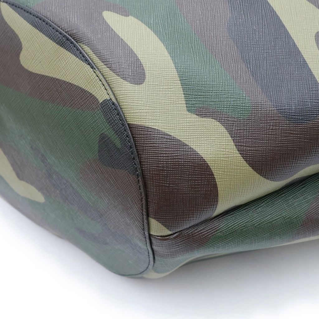 Celine Couffin Large Camouflage Pattern Shoulder Bag Tote Khaki Brown — view 5