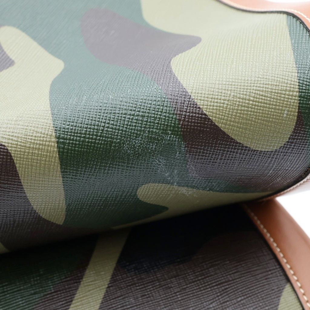 Celine Couffin Large Camouflage Pattern Shoulder Bag Tote Khaki Brown — view 6