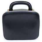 Chanel CC Logo 2-Way Vanity Bag Handbag Black Caviar Leather — view 2