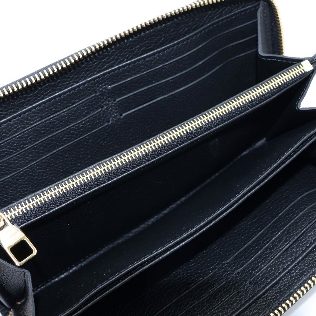 Louis Vuitton Monogram Empreinte Zippy Wallet Black Leather — view 4