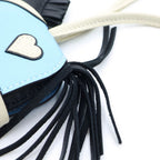 Hermes Robe Ocourt PM Bag Charm Black Light Blue Agneau Milo Veau Celeste Cles — view 6