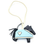 Hermes Robe Ocourt PM Bag Charm Black Light Blue Agneau Milo Veau Celeste Cles — view 2