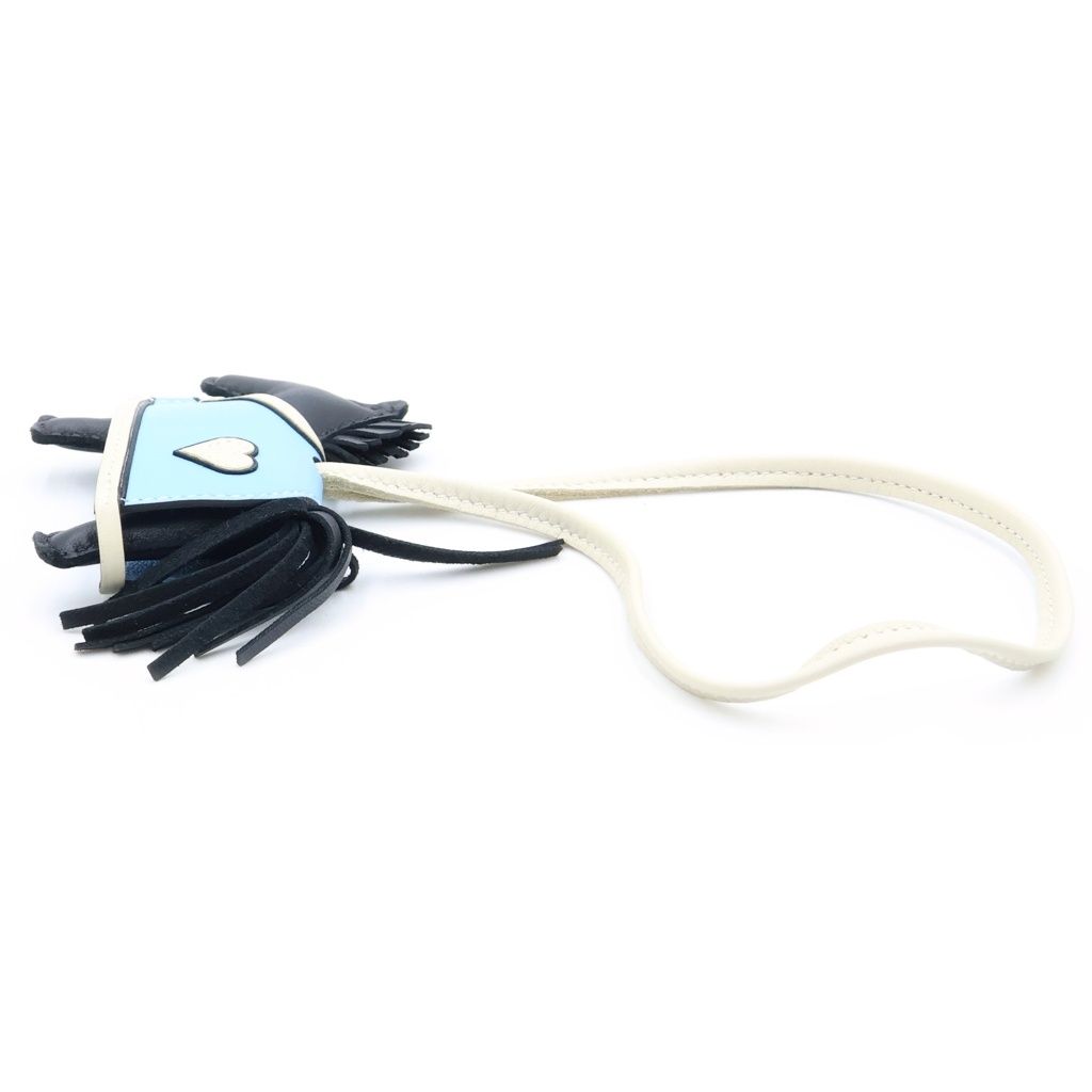 Hermes Robe Ocourt PM Bag Charm Black Light Blue Agneau Milo Veau Celeste Cles — view 4