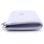 Chanel Quilted Fragment Case Mini Wallet Card Coin Purse Light Purple Lavender — view 3