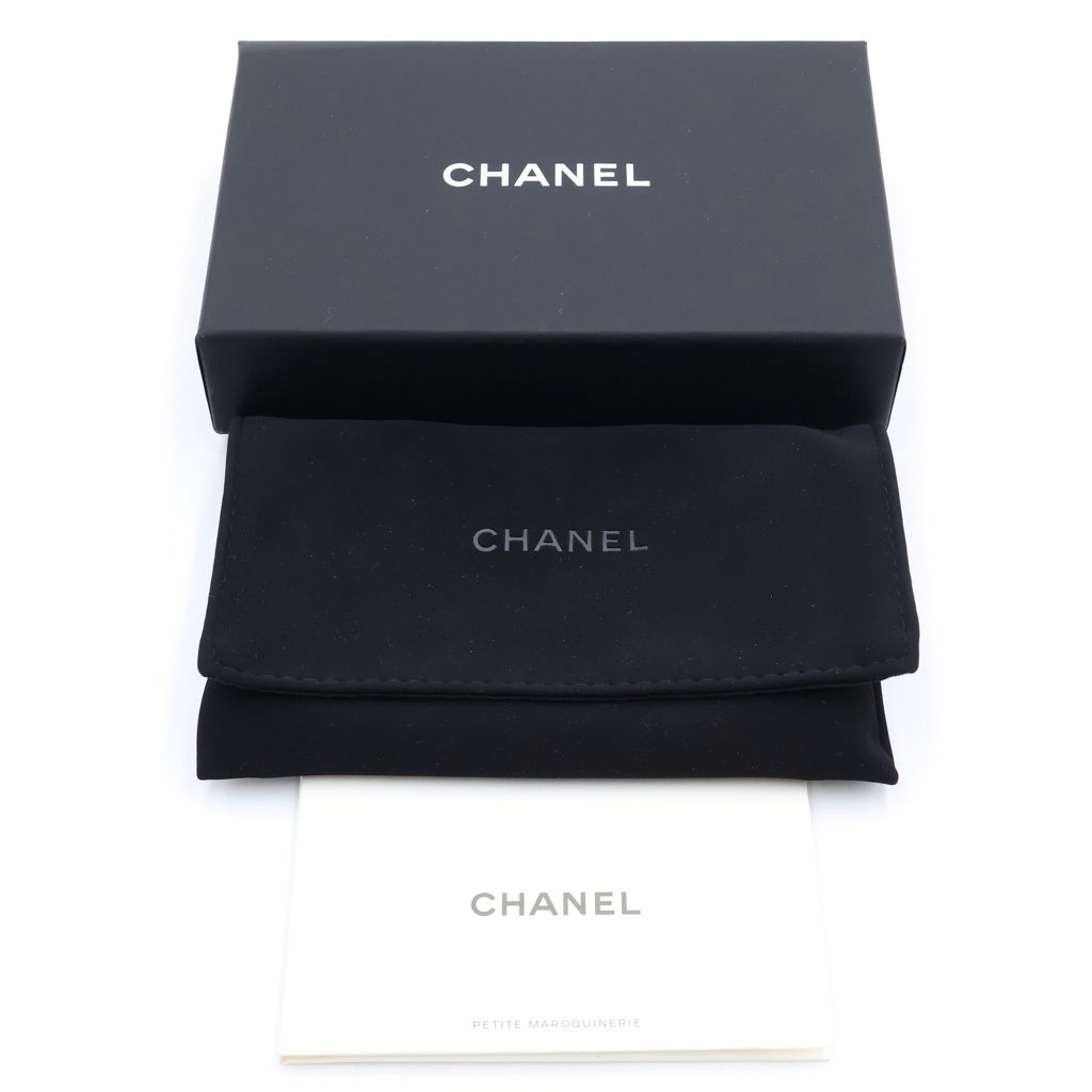 Chanel Quilted Fragment Case Mini Wallet Card Coin Purse Light Purple Lavender — view 6
