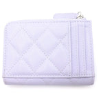 Chanel Quilted Fragment Case Mini Wallet Card Coin Purse Light Purple Lavender — view 2