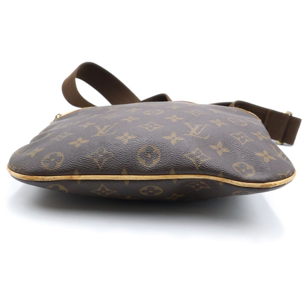 Louis Vuitton Monogram Pochette Bosphore Shoulder Bag Brown Leather Gold — view 4