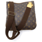 Louis Vuitton Monogram Pochette Bosphore Shoulder Bag Brown Leather Gold — view 2