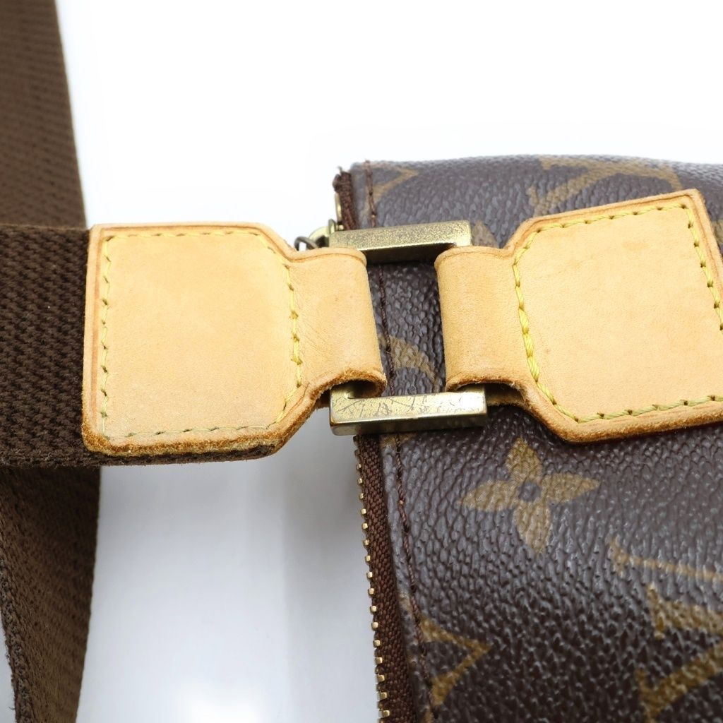 Louis Vuitton Monogram Pochette Bosphore Shoulder Bag Brown Leather Gold — view 7