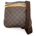 Louis Vuitton Monogram Pochette Bosphore Shoulder Bag Brown Leather Gold