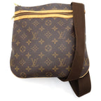 Louis Vuitton Monogram Pochette Bosphore Shoulder Bag Brown Leather Gold