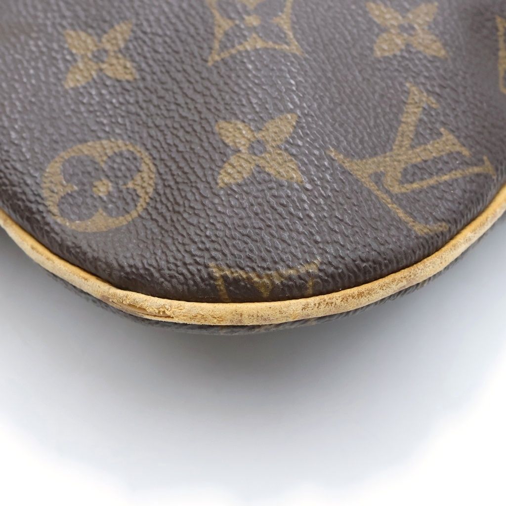 Louis Vuitton Monogram Pochette Bosphore Shoulder Bag Brown Leather Gold — view 5
