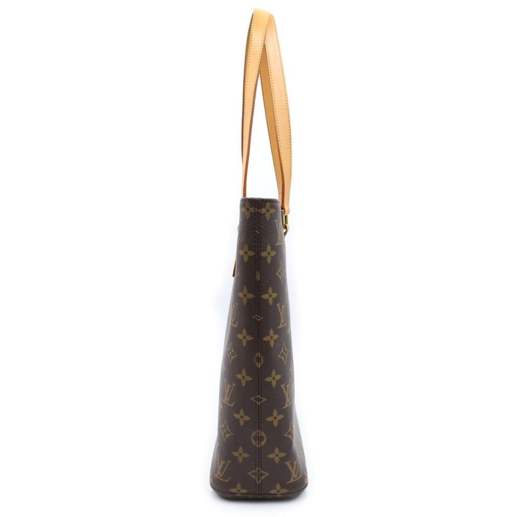 Louis Vuitton Monogram Luco Tote Bag Brown Leather Gold — view 3