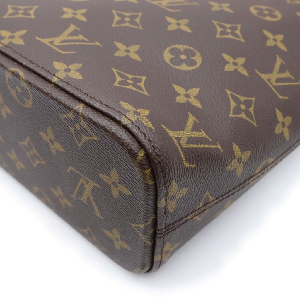 Louis Vuitton Monogram Luco Tote Bag Brown Leather Gold — view 5