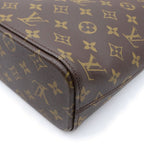 Louis Vuitton Monogram Luco Tote Bag Brown Leather Gold — view 5
