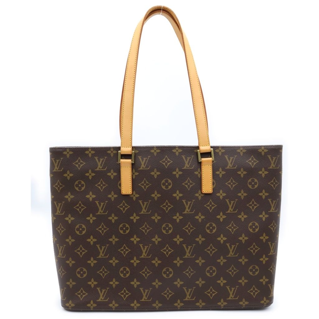 Louis Vuitton Monogram Luco Tote Bag Brown Leather Gold — view 2