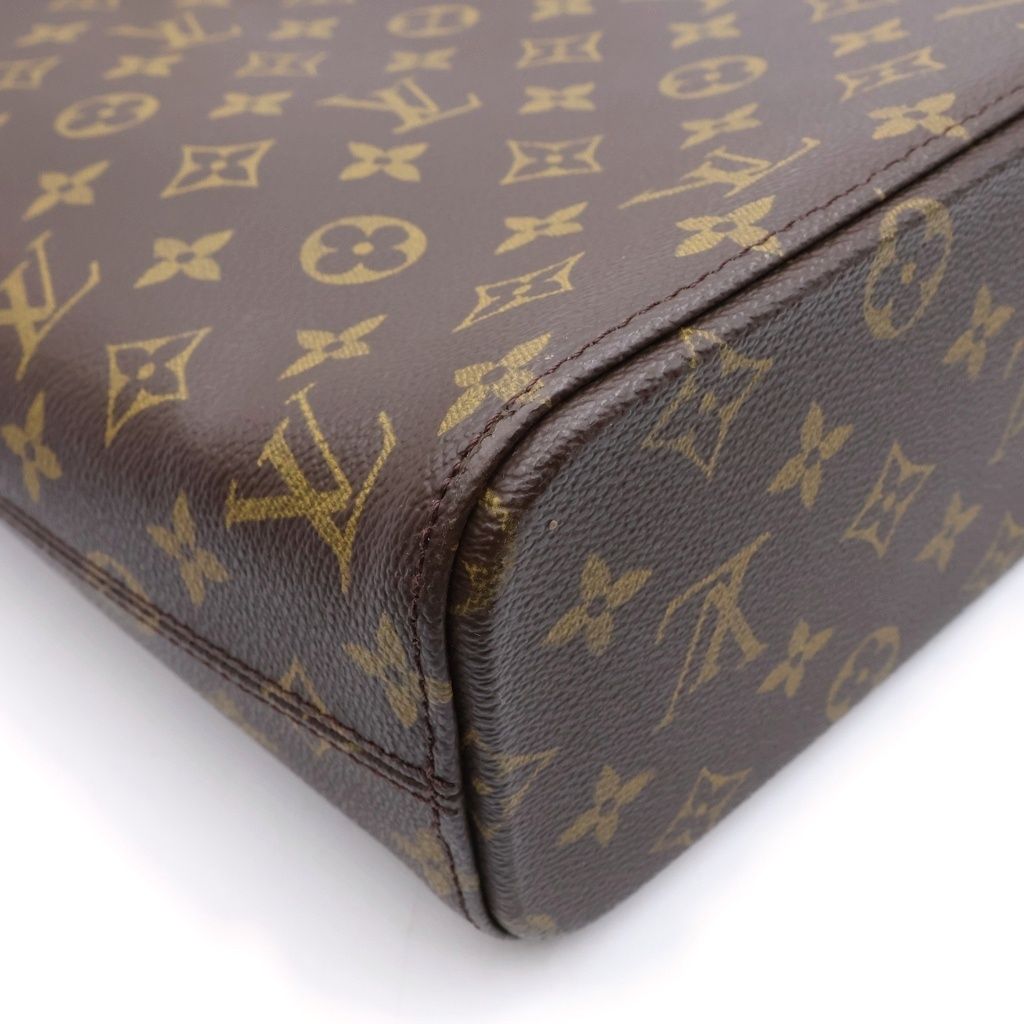 Louis Vuitton Monogram Luco Tote Bag Brown Leather Gold — view 6