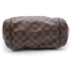 Louis Vuitton Damier Totally PM Tote Bag Brown Leather Gold — view 4