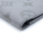 Louis Vuitton Monogram Shadow Portefeuille Multiple Compact Wallet Leather Gray — view 5