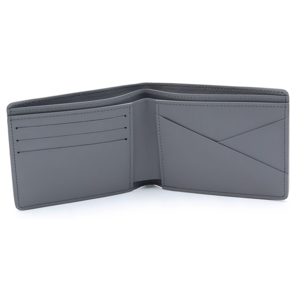 Louis Vuitton Monogram Shadow Portefeuille Multiple Compact Wallet Leather Gray — view 4
