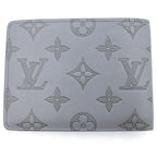 Louis Vuitton Monogram Shadow Portefeuille Multiple Compact Wallet Leather Gray — view 2