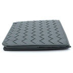 Bottega Veneta Intrecciato Bifold Wallet Compact Black Leather — view 3