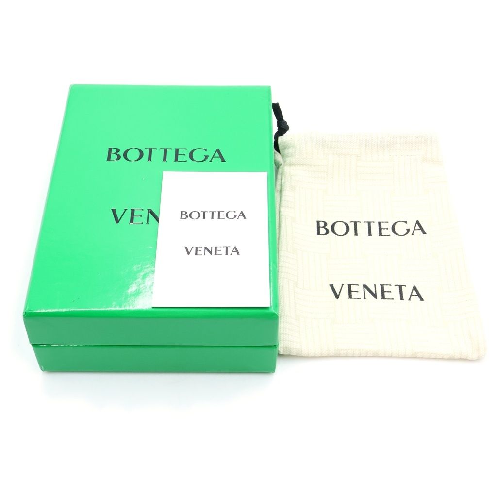 Bottega Veneta Intrecciato Bifold Wallet Compact Black Leather — view 6