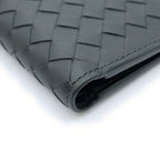 Bottega Veneta Intrecciato Bifold Wallet Compact Black Leather — view 5