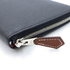 Hermes Azap Silkin Long Silk'in Long Round Zip Wallet Black — view 6