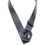 Gucci Interlocking G Leather Belt Black — view 4