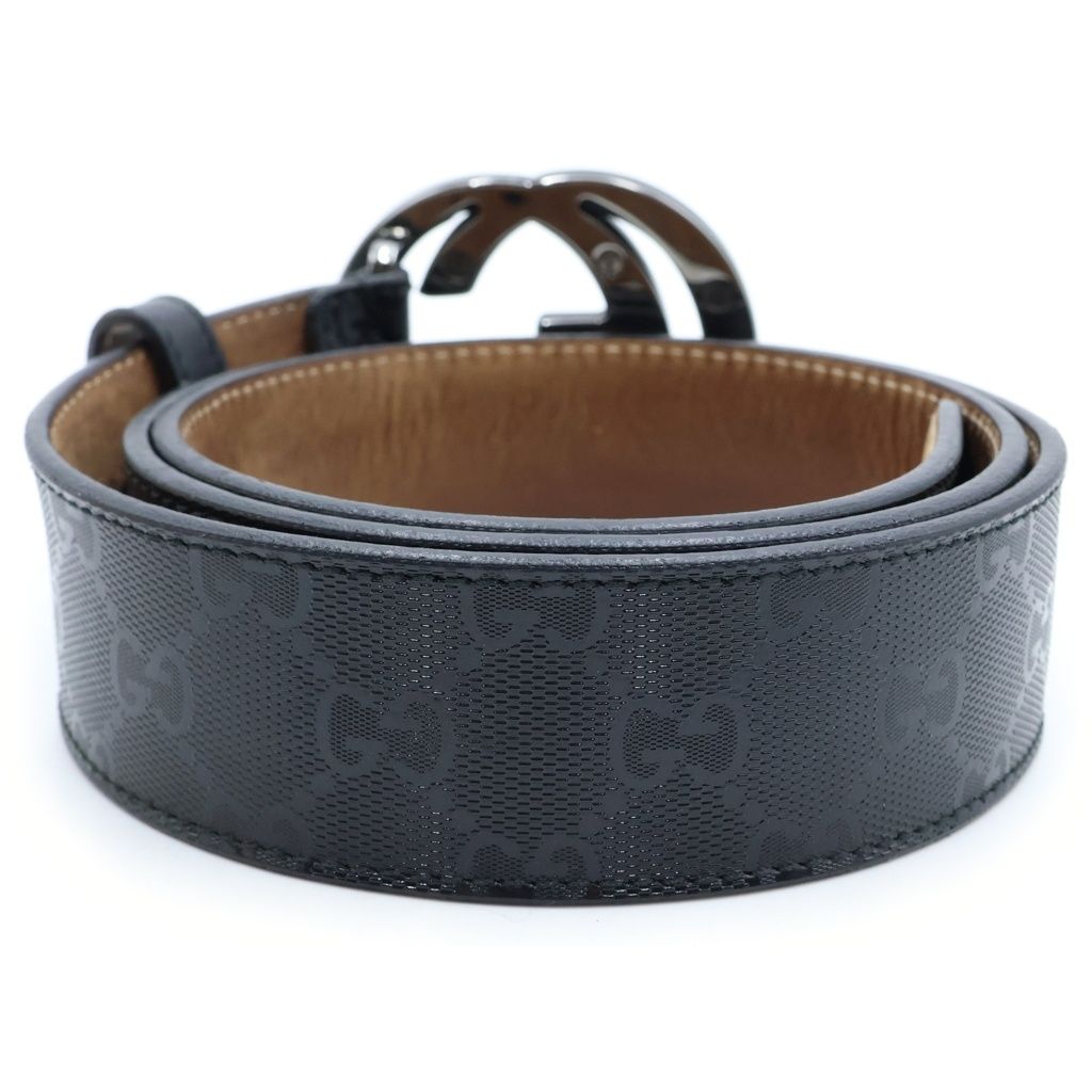 Gucci Interlocking G Leather Belt Black — view 2