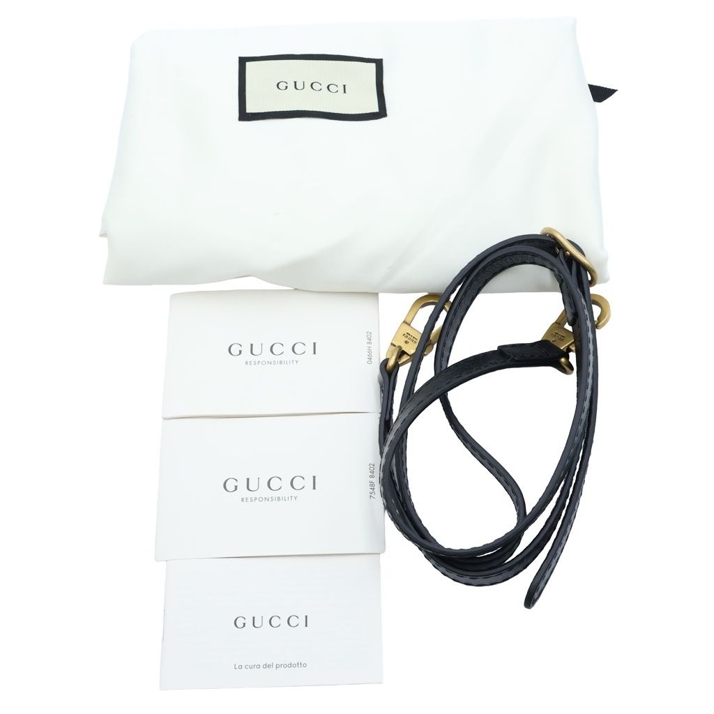 Gucci GG Marmont Liber 2-Way Shoulder Bag Black Leather — view 8