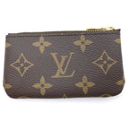 Louis Vuitton Monogram Pochette Cles Coin Purse Brown Leather — view 2